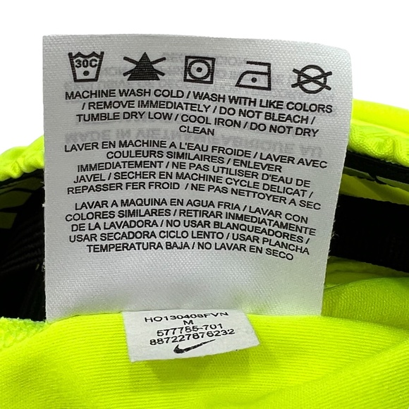 NIKE NEON YELLOW DRI-FIT ACTIVE ATHLETIC SHORTS - Picture 9 of 13